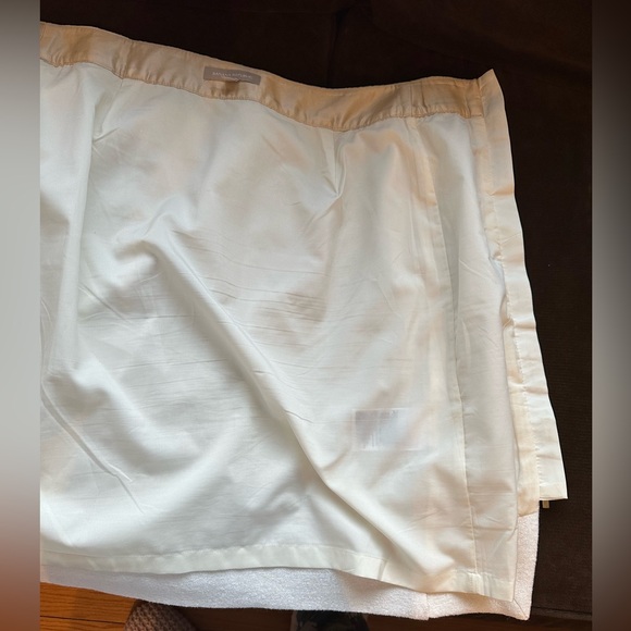 Banana Republic Cream Wool/Polyester Gold Zips Off & On Skirt Fully Lined Sz 4. - Picture 10 of 14